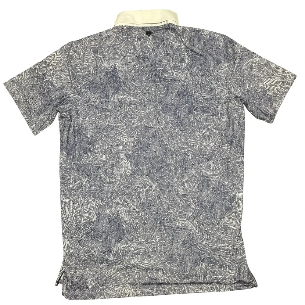 Greyson Polo Shirt Mens M purple White Geometric Hidden Wolf Performance Golf - Picture 8 of 8